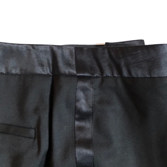 🆕 Milly Black Wool Tuxedo Dress Pants Sz: 2 🖤 - Picture 7 of 7